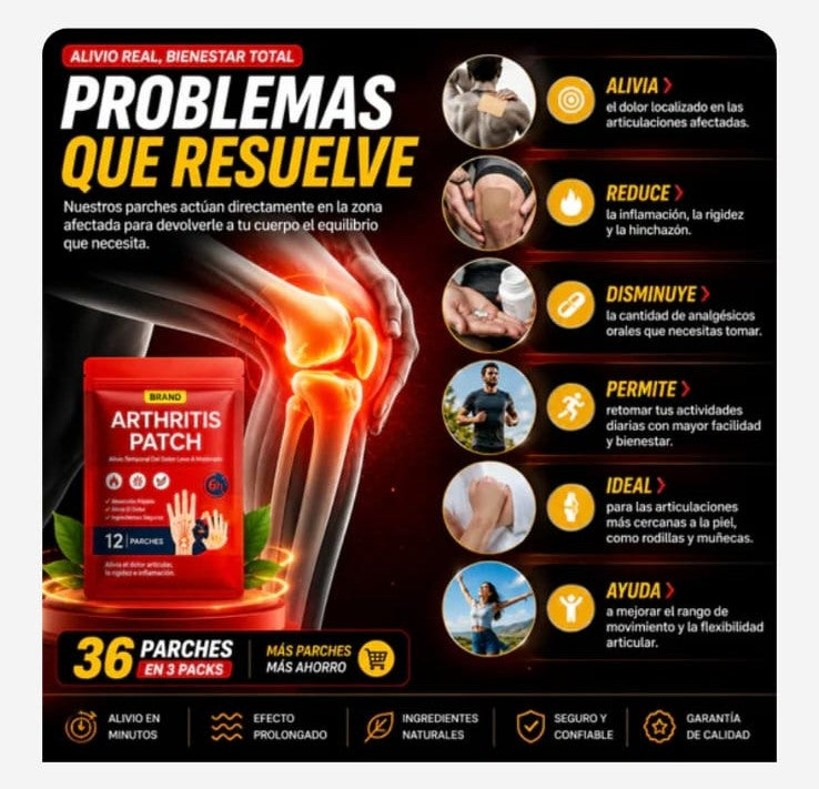 Tripack Parches para Dolores Musculares y Articulaciones ThermaPatch    36 parches