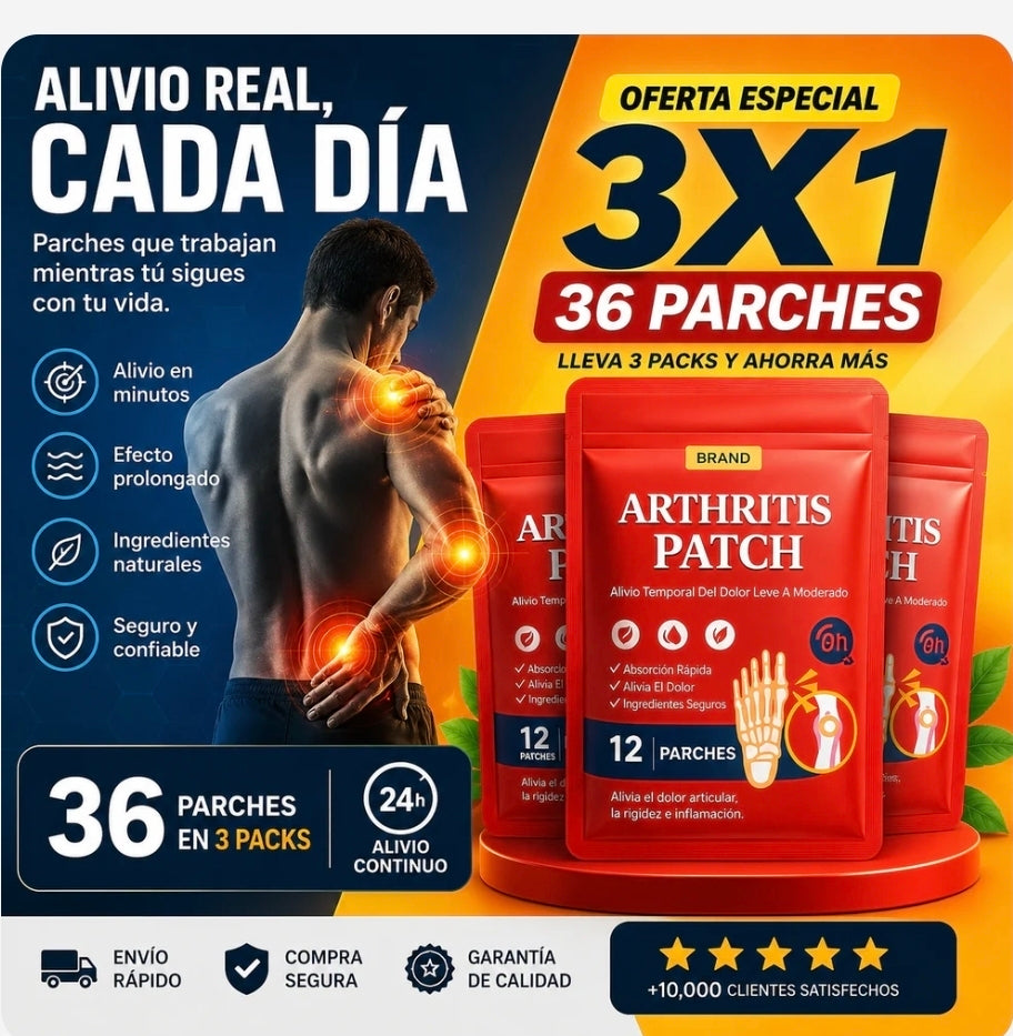 Tripack Parches para Dolores Musculares y Articulaciones ThermaPatch    36 parches
