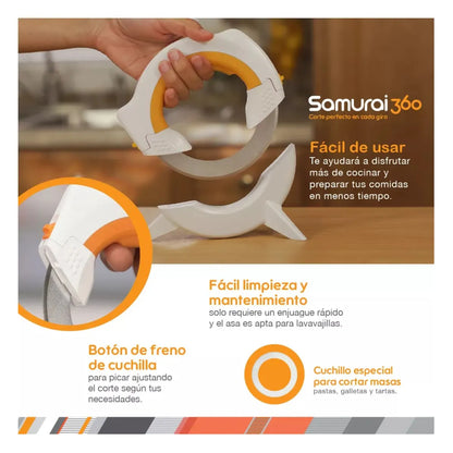 Samurai 360 Cuchillo Circular Giratorio